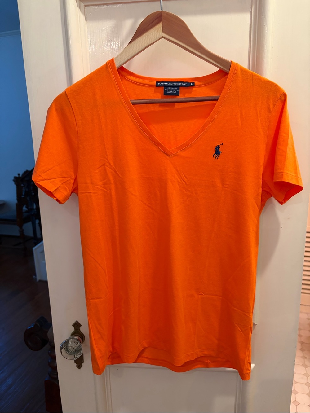 Polo by Ralph Lauren Orange V-Neck Shirt